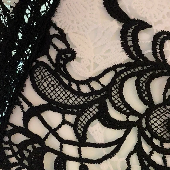 alexis black and white lace dress ALEXIS Naturi Dress Black White / XS main image 1
